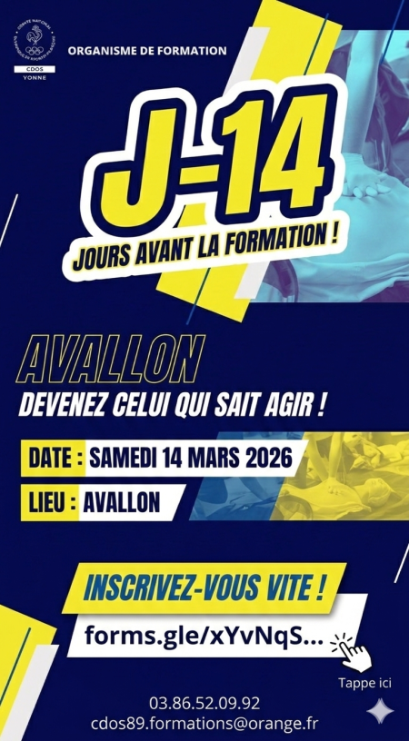 Devenir acteur de la sécurité de tous à Avallon - Comité Départemental Olympique et Sportif de l'Yonne