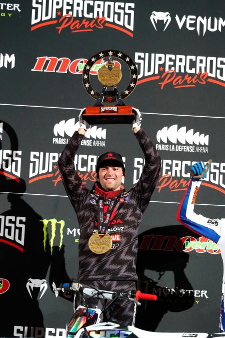 Le pilote du Moto Club Brienon Anthony Bourdon prince du Supercross de paris 2025. - Comité Départemental Olympique et Sportif de l'Yonne