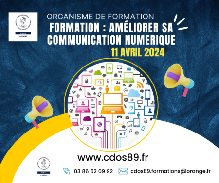 FORMATION : améliorer sa communication numérique - Comité Départemental Olympique et Sportif de l'Yonne