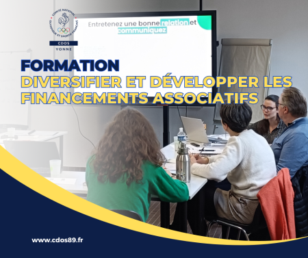 Formation sur la Diversification et le Développement des Financements Associatifs - Comité Départemental Olympique et Sportif de l'Yonne