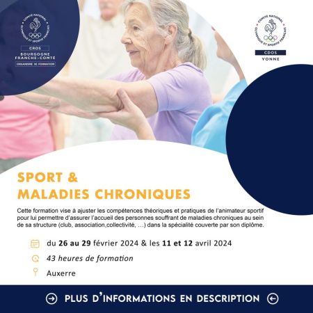 Formation Sport et maladies chroniques - Comité Départemental Olympique et Sportif de l'Yonne