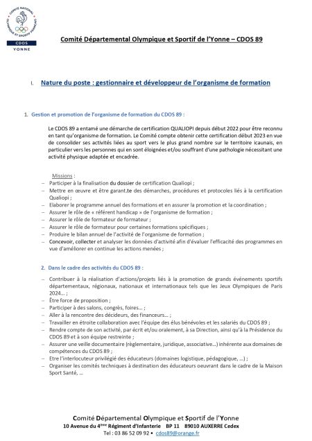 Le CDOS 89  recherche un nouveau talent - Comité Départemental Olympique et Sportif de l'Yonne