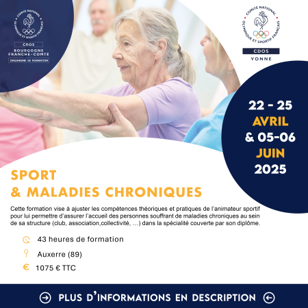 FORMATION SPORT ET MALADIE CHRONIQUE - Comité Départemental Olympique et Sportif de l'Yonne