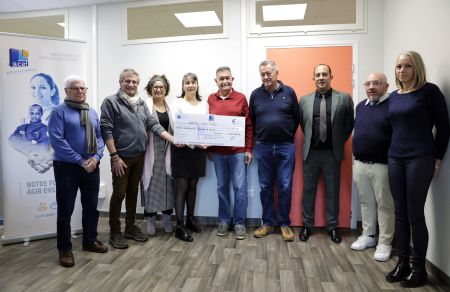Un chèque de 4000 € de l'ACEB dans le cadre du partenariat avec le CDOS - Comité Départemental Olympique et Sportif de l'Yonne