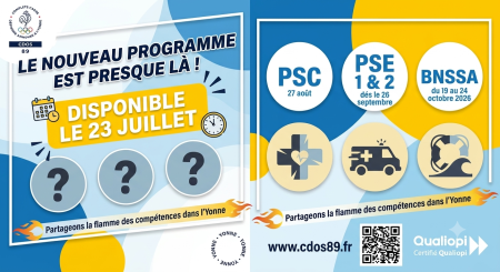 Arrivée imminente du Programme de Formation du CDOS 89 (2nd Semestre 2026) ! - Comité Départemental Olympique et Sportif de l'Yonne