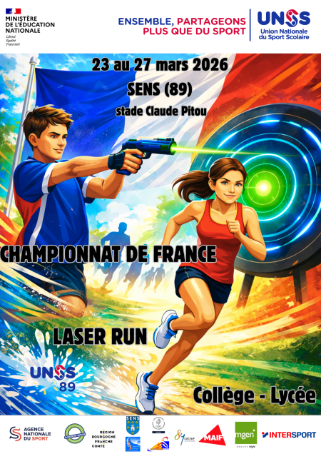 Championnats de France UNSS Laser Run - Comité Départemental Olympique et Sportif de l'Yonne