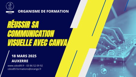 FORMATION : Réussir sa communication visuelle avec CANVA (18/03/2025) - Comité Départemental Olympique et Sportif de l'Yonne